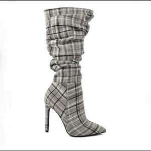 Plaid Stiletto Boots